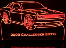 2009 Challenger Acrylic Lighted Edge Lit LED Sign / Light Up Plaque Full Size Made in USA