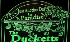 Ducketts Bar Sign Acrylic Lighted Edge Lit LED Sign / Light Up Plaque Full Size Made in USA