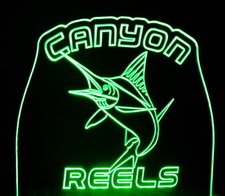 Canyon Advertising Business Logo Acrylic Lighted Edge Lit LED Sign / Light Up Plaque Full Size Made in USA