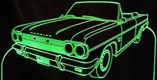 1965 Rambler Convertible Acrylic Lighted Edge Lit LED Sign / Light Up Plaque Full Size Made in USA