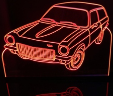 1972 Chevy Vega Acrylic Lighted Edge Lit LED Sign / Light Up Plaque Full Size Made in USA