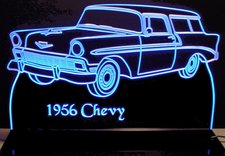 1956 Nomad Acrylic Lighted Edge Lit LED Sign / Light Up Plaque Full Size Made in USA