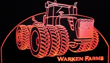 Tractor Case (add your name) Farm Tractor Acrylic Lighted Edge Lit LED Sign / Light Up Plaque Full Size Made in USA