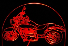 Motorcycle Mean Streak Acrylic Lighted Edge Lit LED Bike Sign / Light Up Plaque