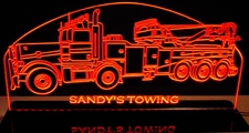 Wrecker Rotator Towing Truck Pblt Acrylic Lighted Edge Lit LED Sign / Light Up Plaque Full Size Made in USA