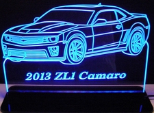 2013 Camaro ZL1 Acrylic Lighted Edge Lit LED Sign / Light Up Plaque Full Size Made in USA