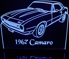 1967 Camaro SS Acrylic Lighted Edge Lit LED Sign / Light Up Plaque Full Size Made in USA