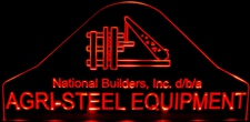 Agri-Steel Equipment Business Logo Acrylic Lighted Edge Lit LED Sign / Light Up Plaque Full Size Made in USA